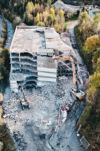 Abbruch Parkgarage Saalbach 2023