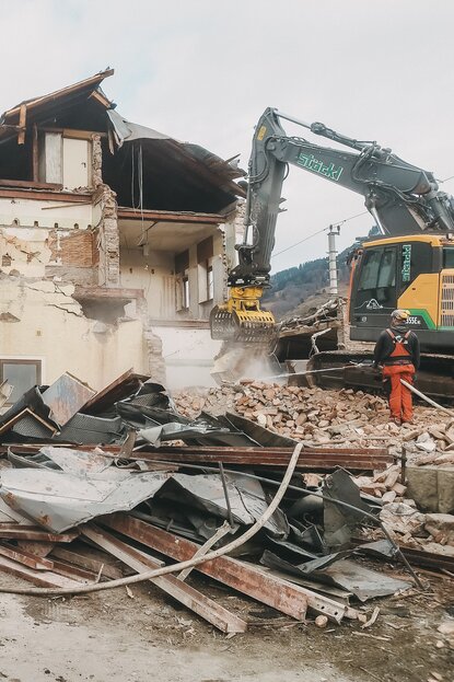 Abbruch Bahnhof Maishofen 2024